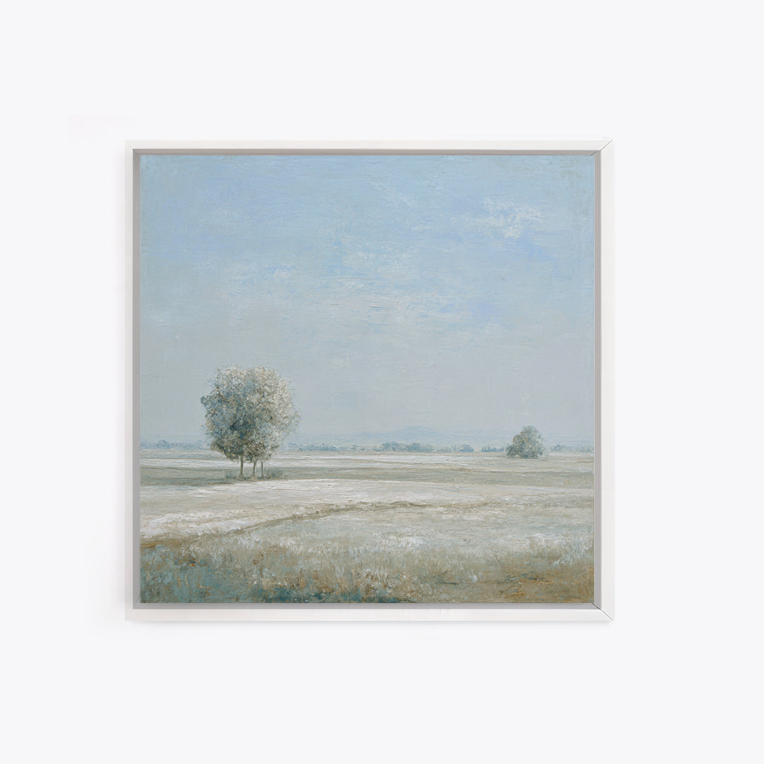 Open Field with Distant Tree Canvas Print, Waiting Room Art, Neutral Decor, Waiting Room Decor, Fine Art, Calm, Wall Art, WRA-1x1-95