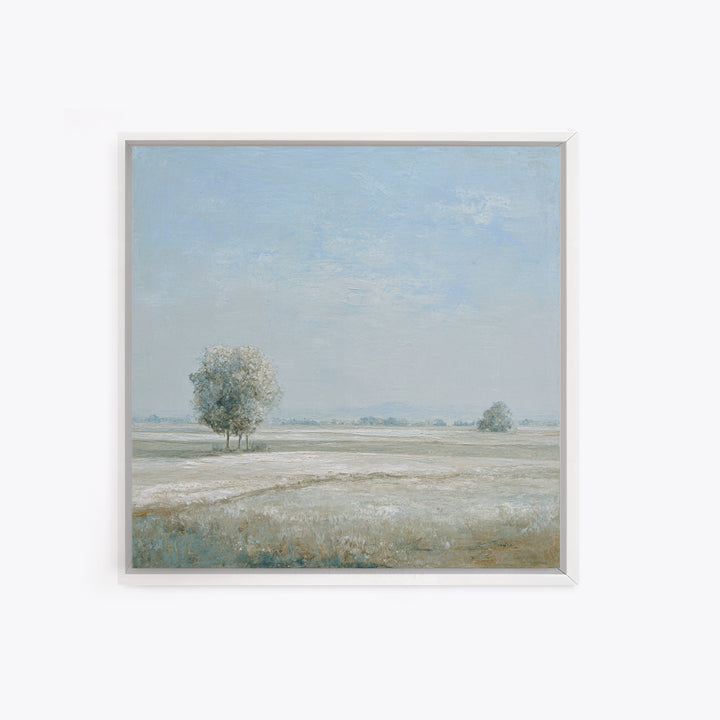 Open Field with Distant Tree Canvas Print, Waiting Room Art, Neutral Decor, Waiting Room Decor, Fine Art, Calm, Wall Art, WRA-1x1-95