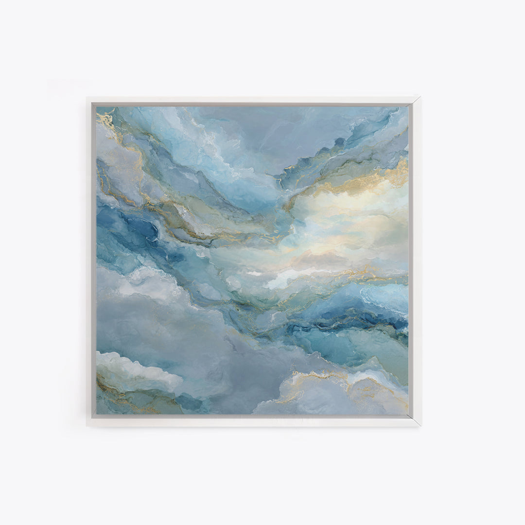 Soft Abstract Waves Canvas Print, Waiting Room Art, Boho Decor, Waiting Room Decor, Abstract Art, Calm, Printable Wall Art, WRA-1x1-98