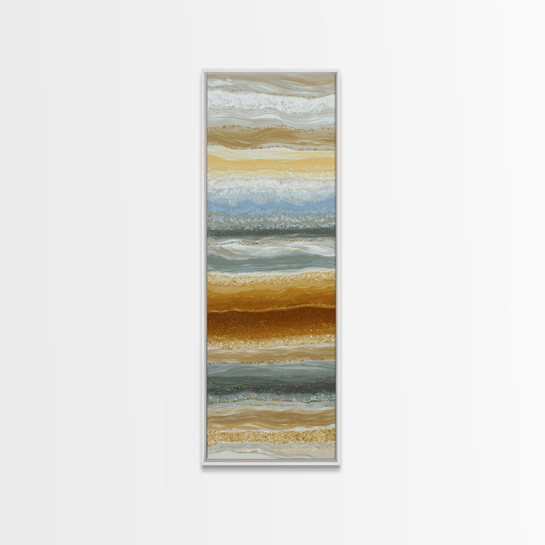 Warm Desert Sunrise Canvas Print, Waiting Room Art, Soundwave Art, Waiting Room Decor, Watercolor Art, Calm, WRA-1x3-1