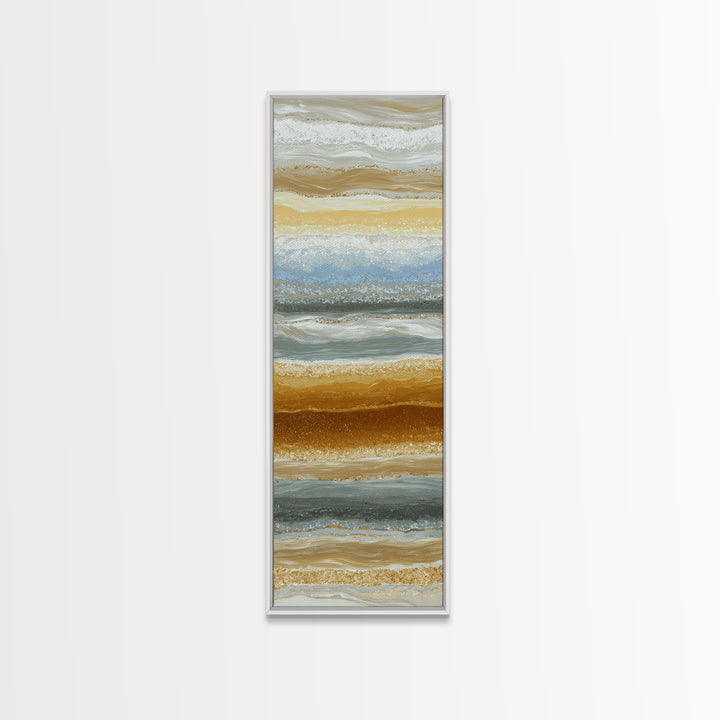 Warm Desert Sunrise Canvas Print, Waiting Room Art, Soundwave Art, Waiting Room Decor, Watercolor Art, Calm, WRA-1x3-1