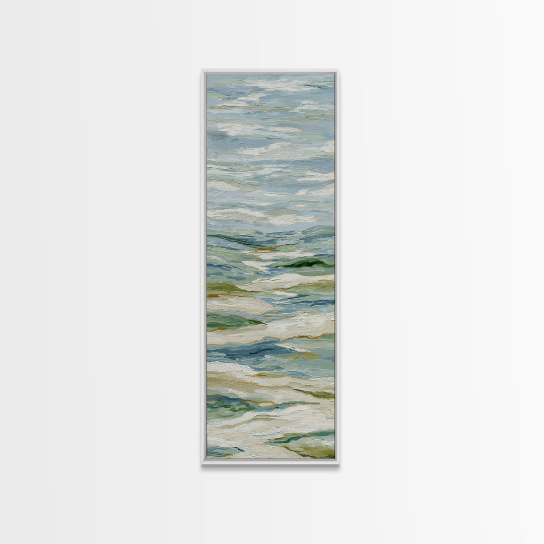 Soft Abstract Waves Canvas Print, Waiting Room Art, Therapy Office Decor, Waiting Room Decor, Fine Art, Calm, Art Print, WRA-1x3-14