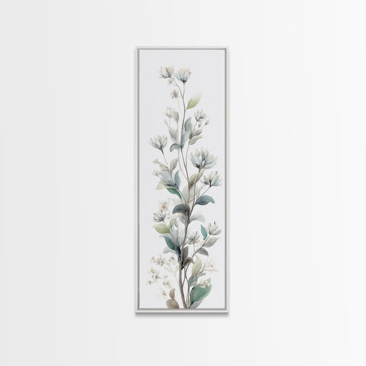 Neutral Botanical Branch Framed Canvas Print, Waiting Room Art, Home Decor, Waiting Room Decor, Fine Art, Calm, Modern Art, WRA-1x3-15