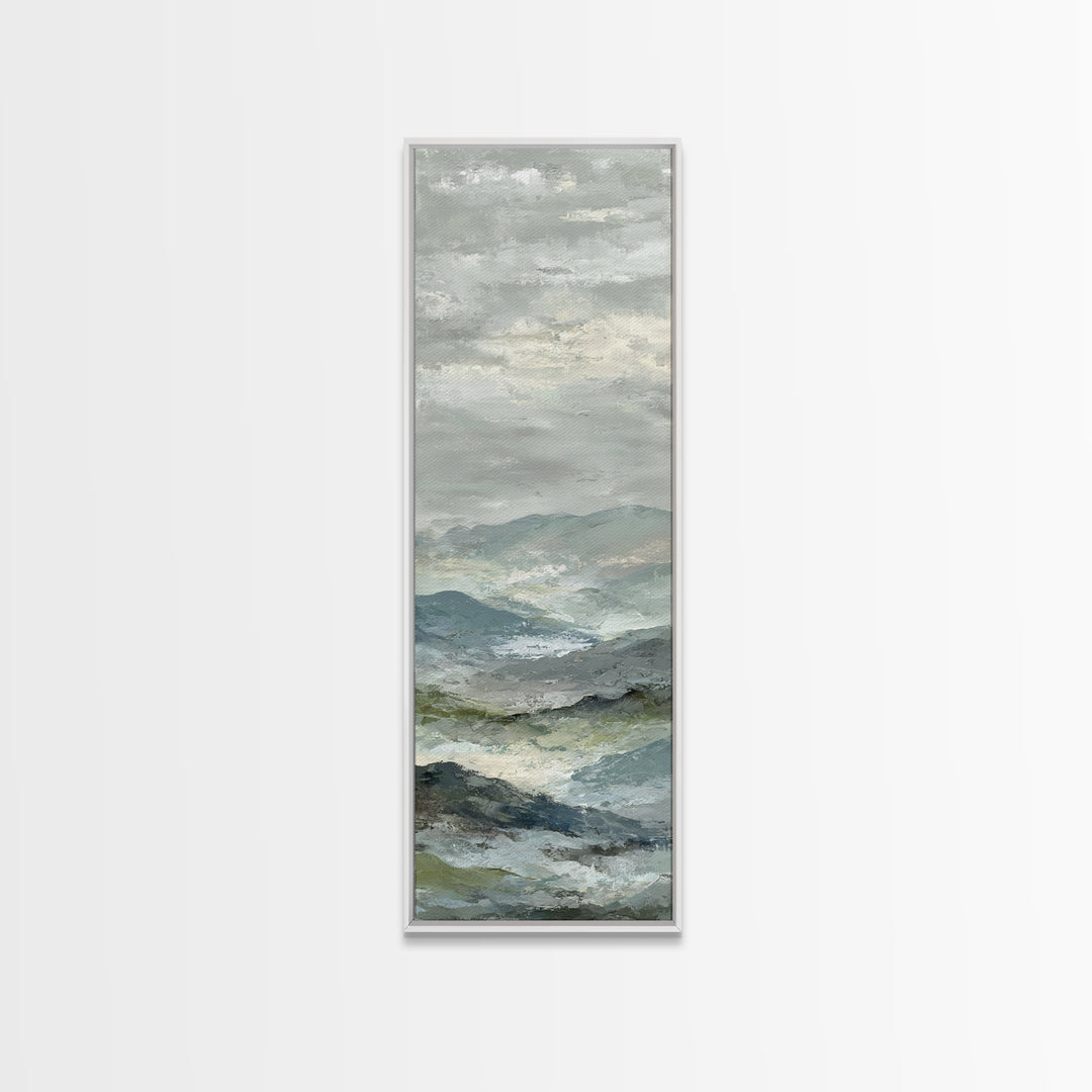 Simple Mountain Layers Canvas Print, Waiting Room Art, Dog Wall Art, Waiting Room Decor, Calm, Boho Decor, Luxury Decor, WRA-1x3-2