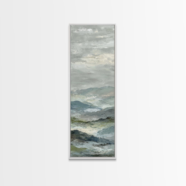 Simple Mountain Layers Canvas Print, Waiting Room Art, Dog Wall Art, Waiting Room Decor, Calm, Boho Decor, Luxury Decor, WRA-1x3-2