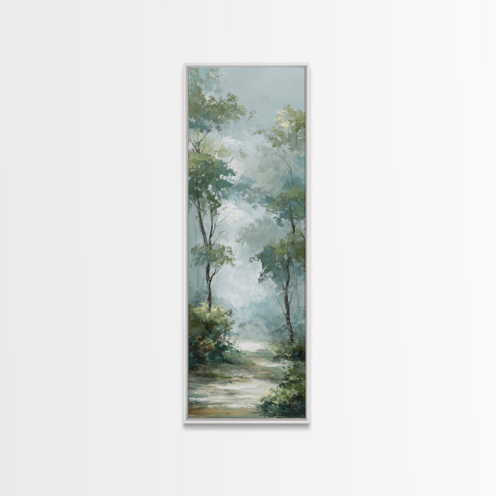 Misty Forest Path Canvas Print, Waiting Room Art, Wall Decor, Waiting Room Decor, Fine Art, Calm, Minimalist Wall Art, WRA-1x3-23
