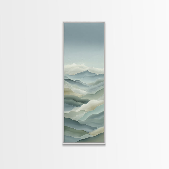 Simple Mountain Layers Canvas Print, Waiting Room Art, Dog Wall Art, Waiting Room Decor, Calm, Boho Decor, Luxury Decor, WRA-1x3-26