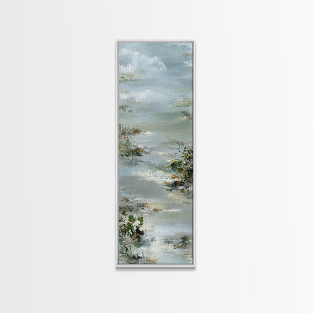 Soft Lavender Botanical Still Life Canvas Print, Waiting Room Art, Textured Painting, Waiting Room Decor, Watercolor Art, Calm, WRA-1x3-32