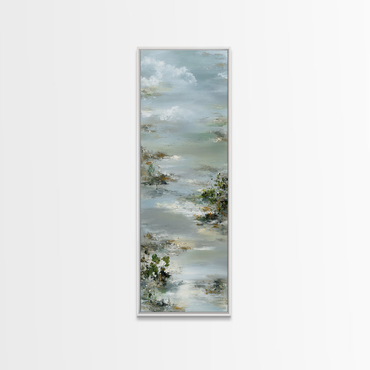 Soft Lavender Botanical Still Life Canvas Print, Waiting Room Art, Textured Painting, Waiting Room Decor, Watercolor Art, Calm, WRA-1x3-32