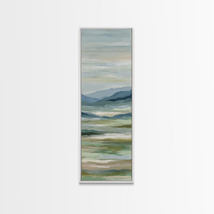 Calming Landscape with Open Sky and Gentle Canvas Print, Waiting Room Art, Statement Artwork, Waiting Room Decor, Oil Painting, WRA-1x3-37