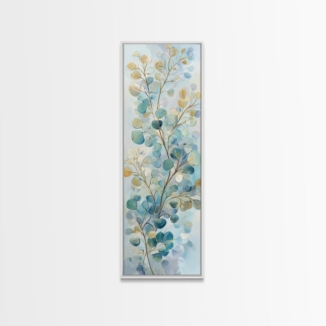 Neutral Botanical Branch Canvas Print, Waiting Room Art, Abstract Art, Waiting Room Decor, Oil Painting, Calm, Landscape, WRA-1x3-39