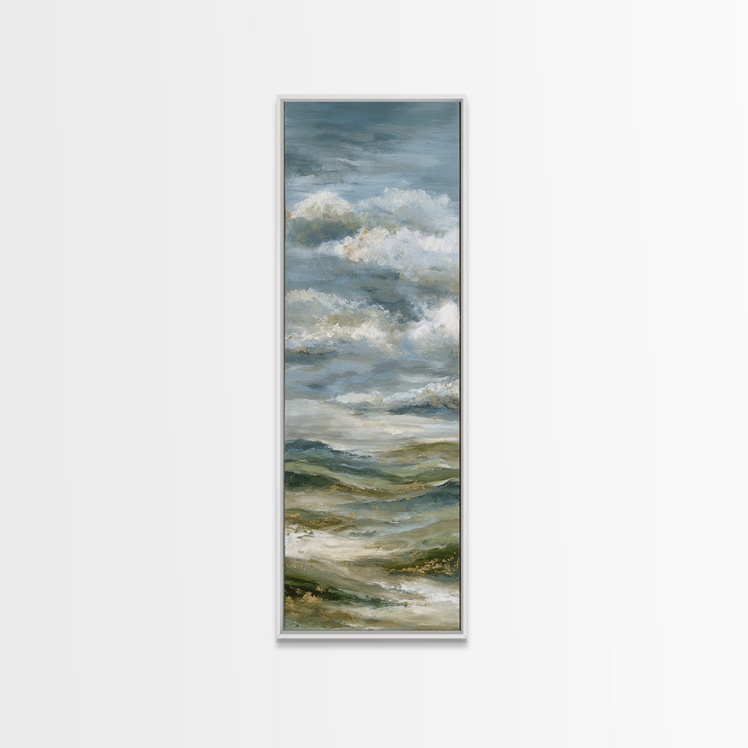 Large Cloudscape with Hopeful Light Framed Canvas Print, Waiting Room Art, Fine Art Print, Waiting Room Decor, Fine Art, Calm, WRA-1x3-4