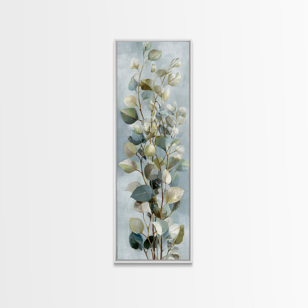 Clean Eucalyptus Leaf Study Framed Canvas Print, Waiting Room Art, Modern Decor, Waiting Room Decor, Fine Art, Calm, Home Decor, WRA-1x3-53