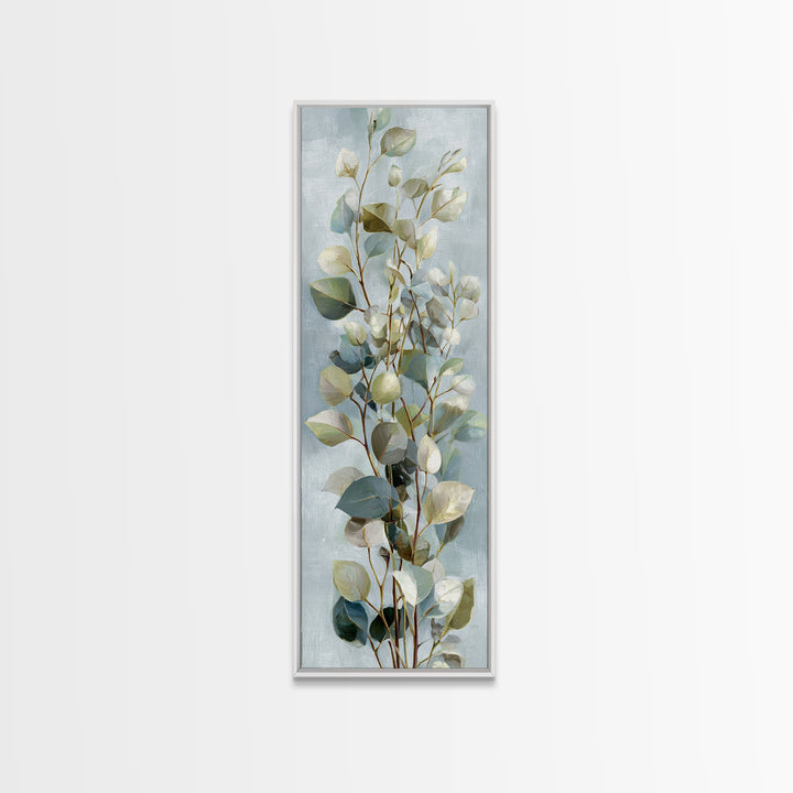 Clean Eucalyptus Leaf Study Framed Canvas Print, Waiting Room Art, Modern Decor, Waiting Room Decor, Fine Art, Calm, Home Decor, WRA-1x3-53