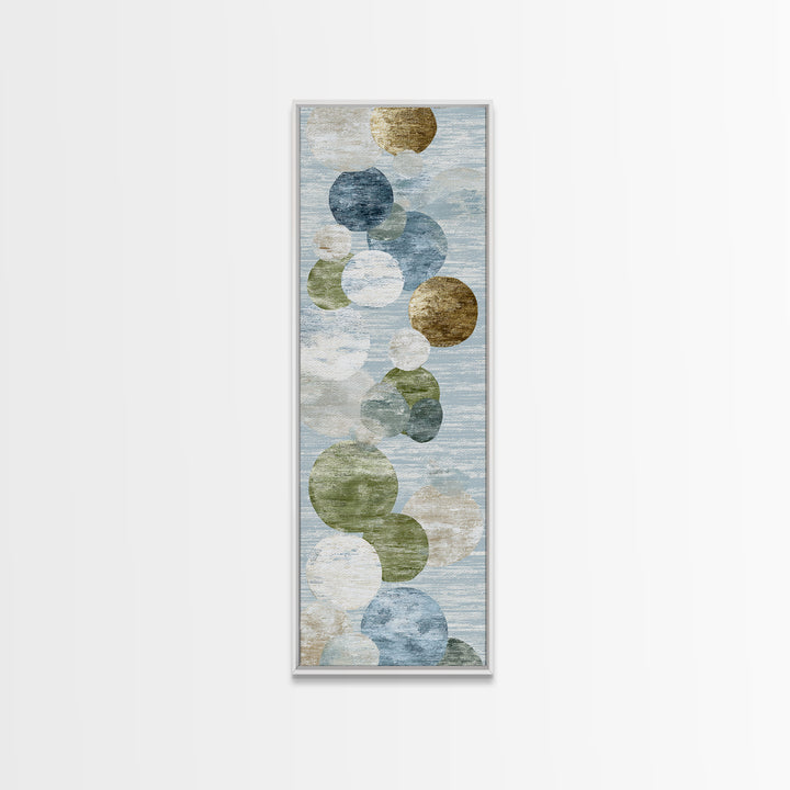Abstract Circles Suggesting Calm Movement Framed Canvas Print, Waiting Room Art, Dental Art, Waiting Room Decor, Abstract Art, WRA-1x3-70