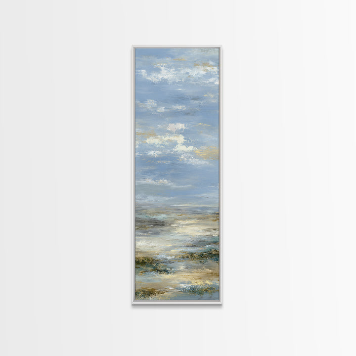 Large Cloudscape with Hopeful Light Framed Canvas Print, Waiting Room Art, Floral Wall Art, Waiting Room Decor, Oil Painting, WRA-1x3-76