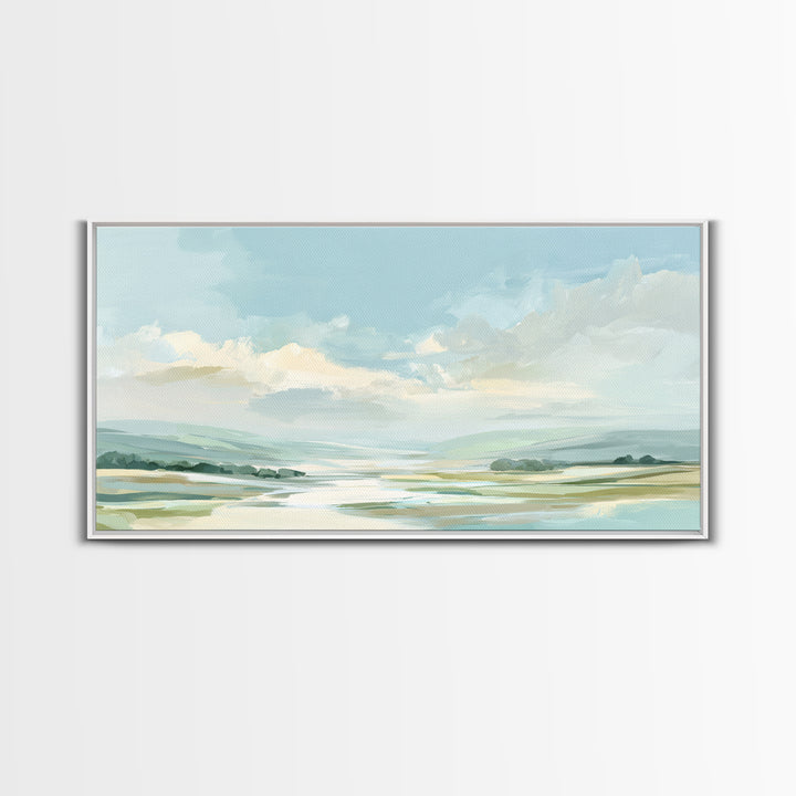 Calming Landscape with Open Sky and Gentle Canvas Print, Waiting Room Art, Wall Art, Waiting Room Decor, Fine Art, Calm, WRA-2x1-21