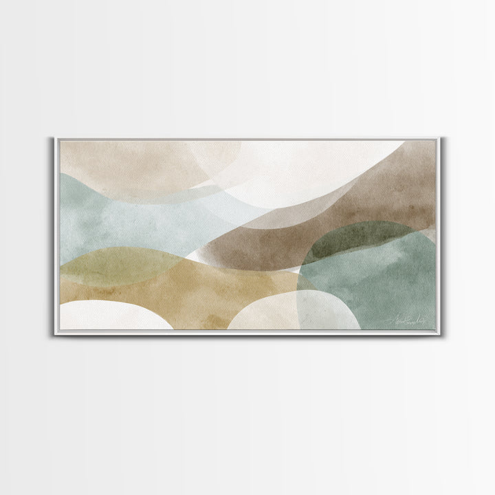 Minimal Geometric Composition Framed Canvas Print, Waiting Room Art, Home Decor, Waiting Room Decor, Fine Art, Calm, Modern Art, WRA-2x1-25