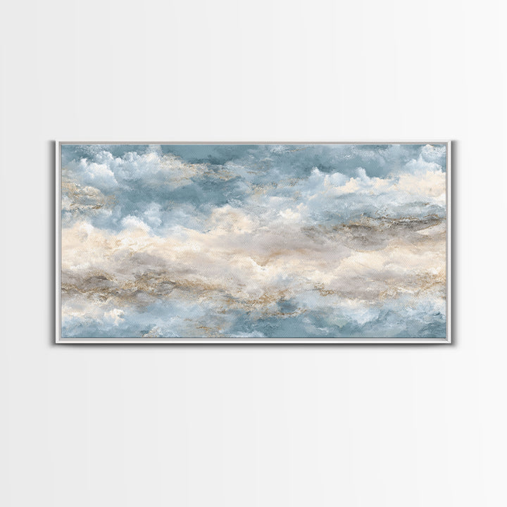 Light Marble Texture Abstract Canvas Print, Waiting Room Art, Textured Painting, Waiting Room Decor, Calm, Printable Art, WRA-2x1-44