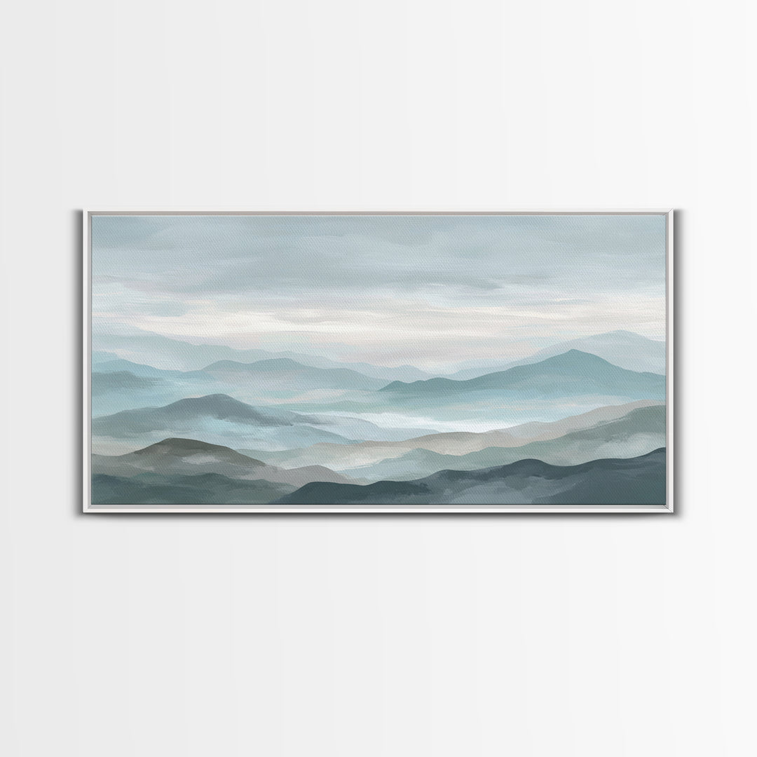 Simple Mountain Layers Canvas Print, Waiting Room Art, Wall Art, Waiting Room Decor, Fine Art, Calm, Floral Wall Art, WRA-2x1-58