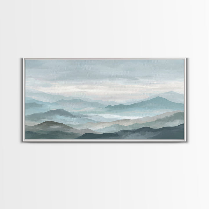 Simple Mountain Layers Canvas Print, Waiting Room Art, Wall Art, Waiting Room Decor, Fine Art, Calm, Floral Wall Art, WRA-2x1-58