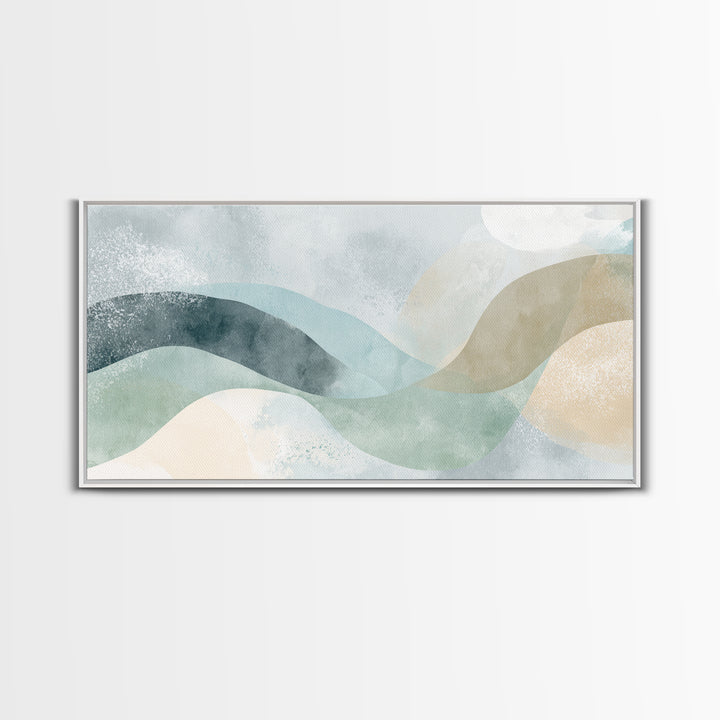 Modern Neutral Arch Abstraction Framed Canvas Print, Waiting Room Art, Office Decor, Waiting Room Decor, Fine Art, Calm, WRA-2x1-65