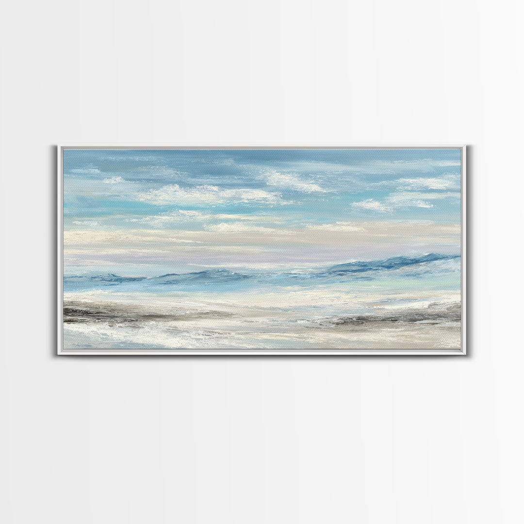 Calming Landscape with Open Sky and Gentle Canvas Print, Waiting Room Art, Living Room Wall Art, Waiting Room Decor, Calm, WRA-2x1-93