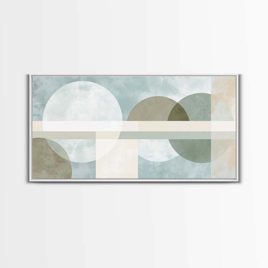Minimal Geometric Composition Framed Canvas Print, Waiting Room Art, Floral Wall Art, Waiting Room Decor, Abstract Art, Calm, WRA-2x1-97