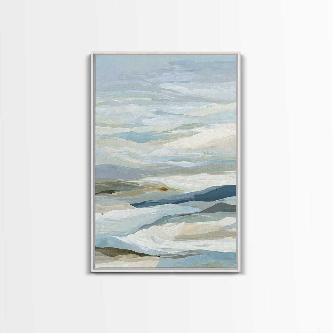 Soft Abstract Waves Canvas Print, Waiting Room Art, Luxury Decor, Waiting Room Decor, Abstract Art, Calm, Original Art, WRA-2x3-10