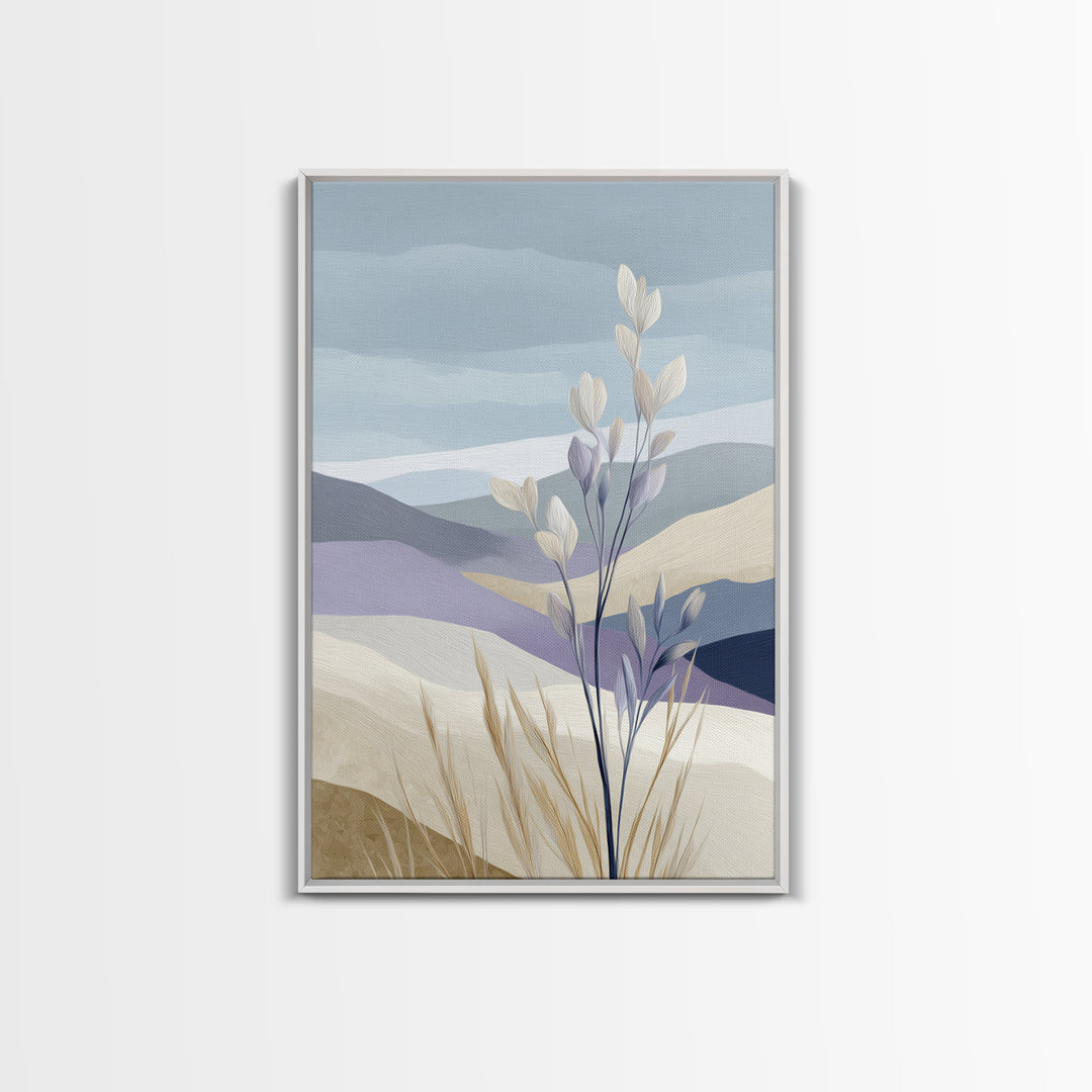 Soft Lavender Botanical Still Life Framed Canvas Print, Waiting Room Art, Art Print, Waiting Room Decor, Watercolor Art, Calm, WRA-2x3-100