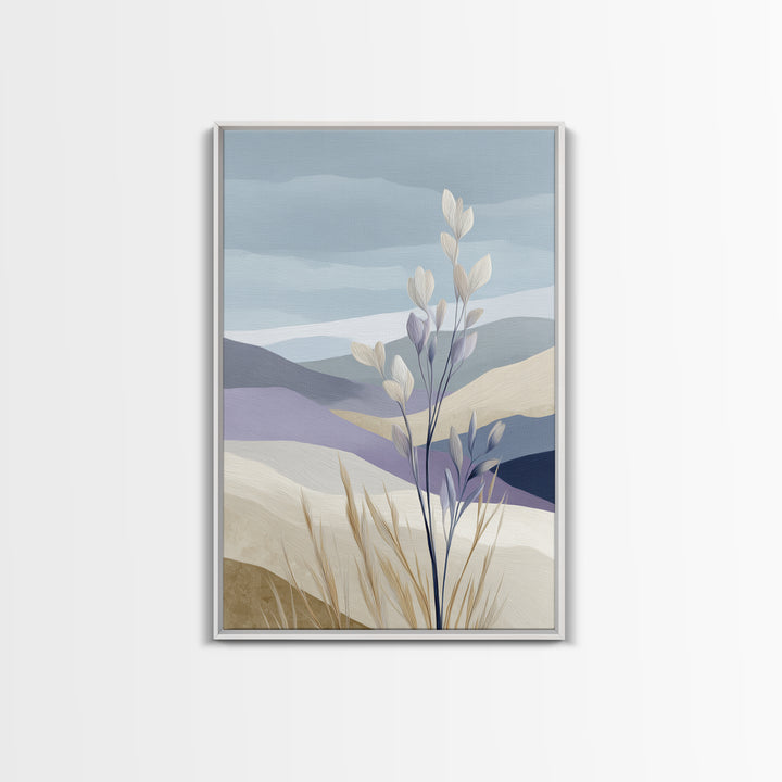 Soft Lavender Botanical Still Life Framed Canvas Print, Waiting Room Art, Art Print, Waiting Room Decor, Watercolor Art, Calm, WRA-2x3-100