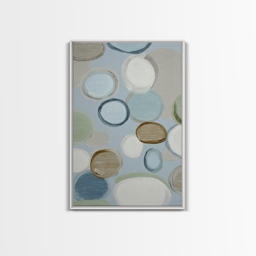Abstract Circles Suggesting Calm Movement Framed Canvas Print, Waiting Room Art, Room Decor, Waiting Room Decor, Abstract Art, WRA-2x3-18