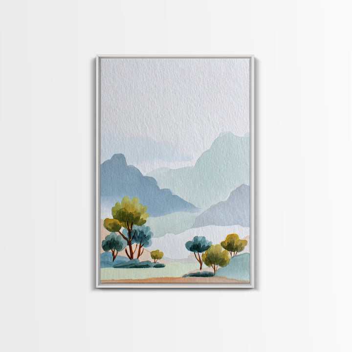 Warm Desert Sunrise Framed Canvas Print, Waiting Room Art, Contemporary Art, Waiting Room Decor, Calm, Living Room Wall Art, WRA-2x3-21