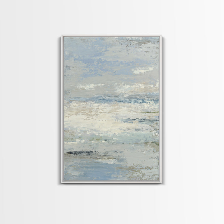 Soft Abstract Waves Framed Canvas Print, Waiting Room Art, Waiting Room Decor, Abstract Art, Calm, Floral Wall Art, WRA-2x3-34