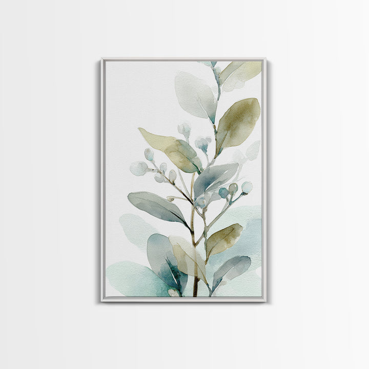 Neutral Botanical Branch Canvas Print, Waiting Room Art, Waiting Room Decor, Watercolor Art, Calm, Office Wall Art, WRA-2x3-35