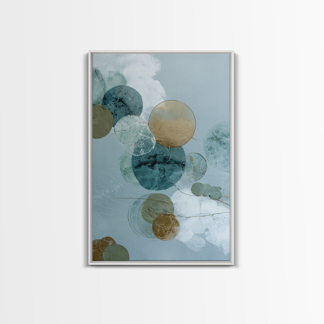 Abstract Circles Suggesting Calm Movement Framed Canvas Print, Waiting Room Art, Room Decor, Waiting Room Decor, Abstract Art, WRA-2x3-42