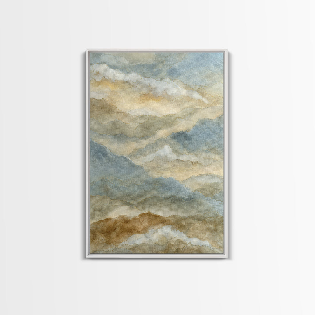 Warm Desert Sunrise Canvas Print, Waiting Room Art, Office Decor, Waiting Room Decor, Oil Painting, Calm, Gallery Wall Art, WRA-2x3-45
