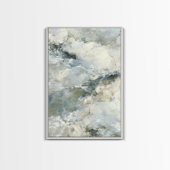 Light Marble Texture Abstract Framed Canvas Print, Waiting Room Art, Neutral Decor, Waiting Room Decor, Fine Art, Calm, WRA-2x3-56