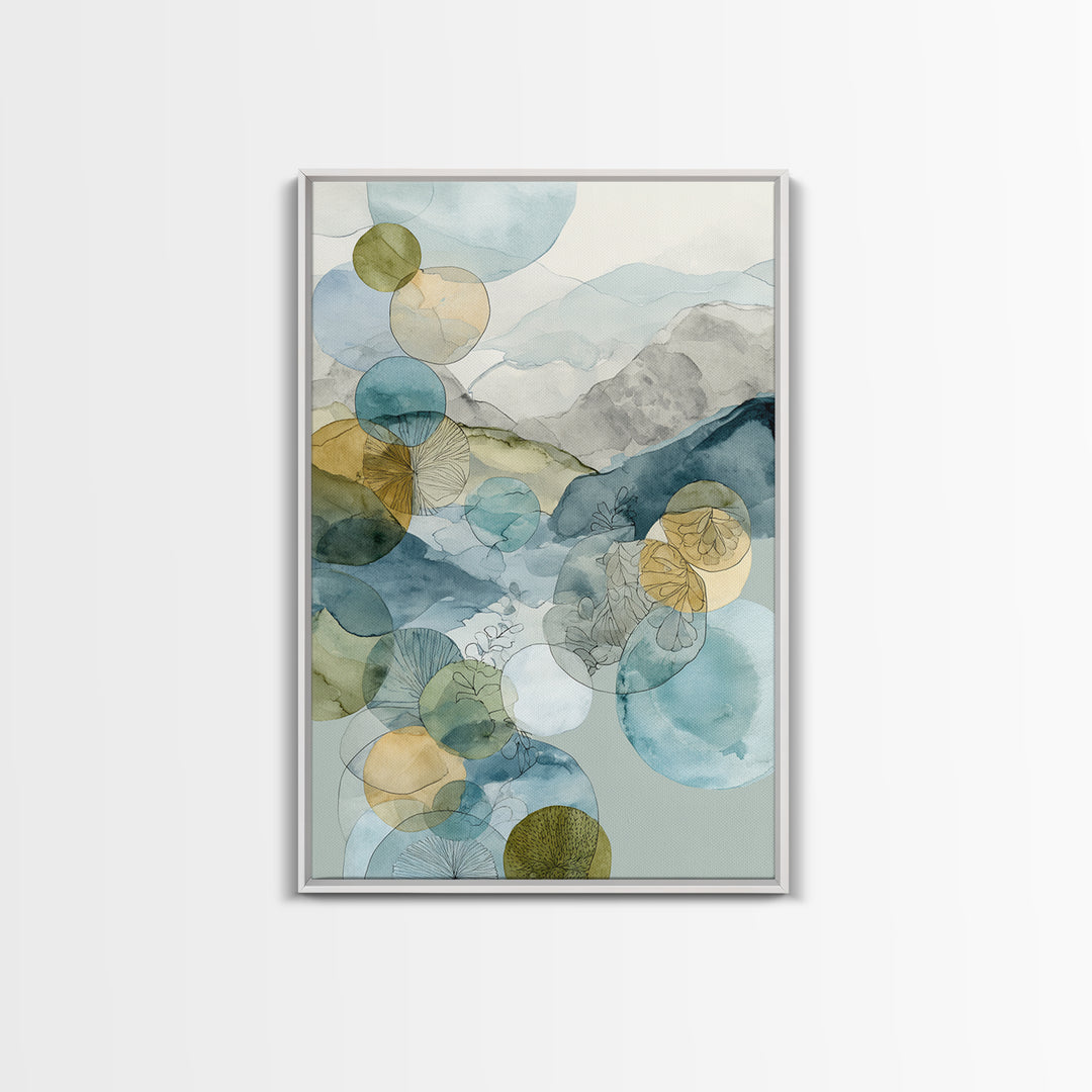 Abstract Circles Suggesting Calm Movement Canvas Print, Waiting Room Art, Home Decor, Waiting Room Decor, Fine Art, Calm, WRA-2x3-66
