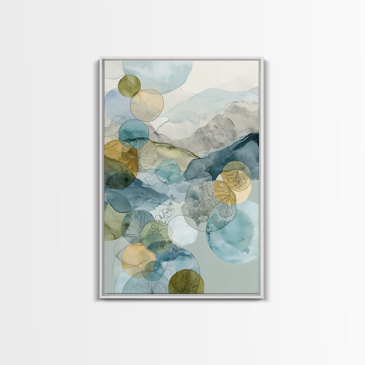 Abstract Circles Suggesting Calm Movement Canvas Print, Waiting Room Art, Home Decor, Waiting Room Decor, Fine Art, Calm, WRA-2x3-66