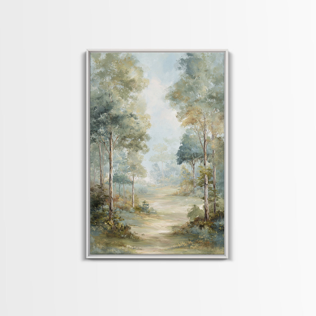 Misty Forest Path Canvas Print, Waiting Room Art, Office Decor, Waiting Room Decor, Fine Art, Calm, Gallery Wall Art, WRA-2x3-67