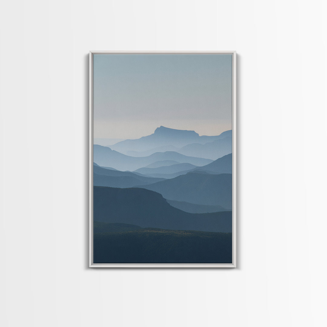 Simple Mountain Layers Canvas Print, Waiting Room Art, Art, Waiting Room Decor, Oil Painting, Calm, Bauhaus Print, WRA-2x3-70