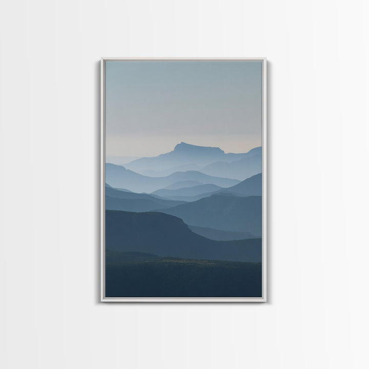 Simple Mountain Layers Canvas Print, Waiting Room Art, Art, Waiting Room Decor, Oil Painting, Calm, Bauhaus Print, WRA-2x3-70