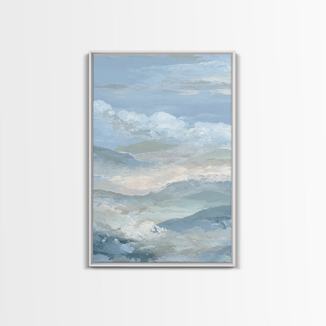 Light Marble Texture Abstract Framed Canvas Print, Waiting Room Art, Abstract, Waiting Room Decor, Abstract Art, Calm, WRA-2x3-8