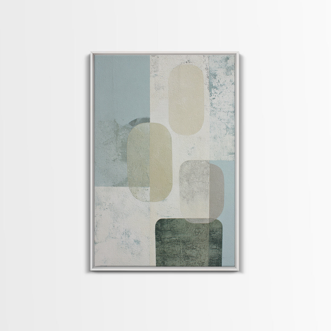 Minimal Geometric Composition Framed Canvas Print, Waiting Room Art, Bauhaus Print, Waiting Room Decor, Fine Art, Calm, WRA-2x3-85