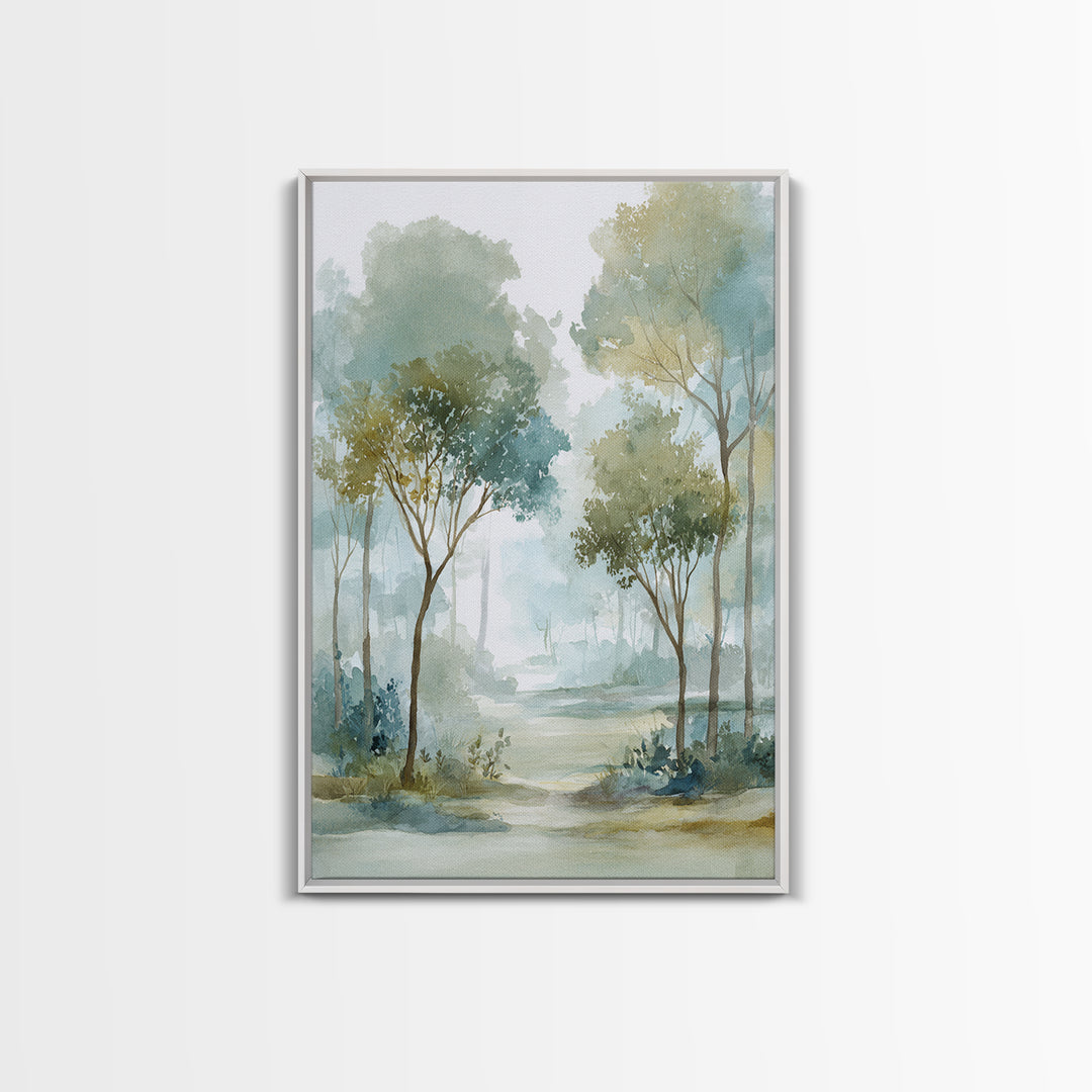 Misty Forest Path Canvas Print, Waiting Room Art, Office Wall Decor, Waiting Room Decor, Fine Art, Calm, Photography Print, WRA-2x3-91