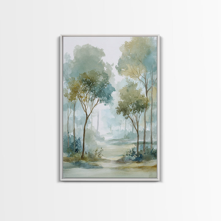 Misty Forest Path Canvas Print, Waiting Room Art, Office Wall Decor, Waiting Room Decor, Fine Art, Calm, Photography Print, WRA-2x3-91