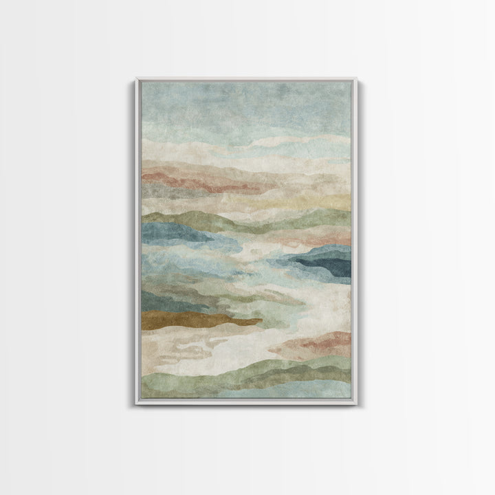 Warm Desert Sunrise Framed Canvas Print, Waiting Room Art, Wall Sculpture, Waiting Room Decor, Fine Art, Calm, Dog Wall Art, WRA-2x3-93