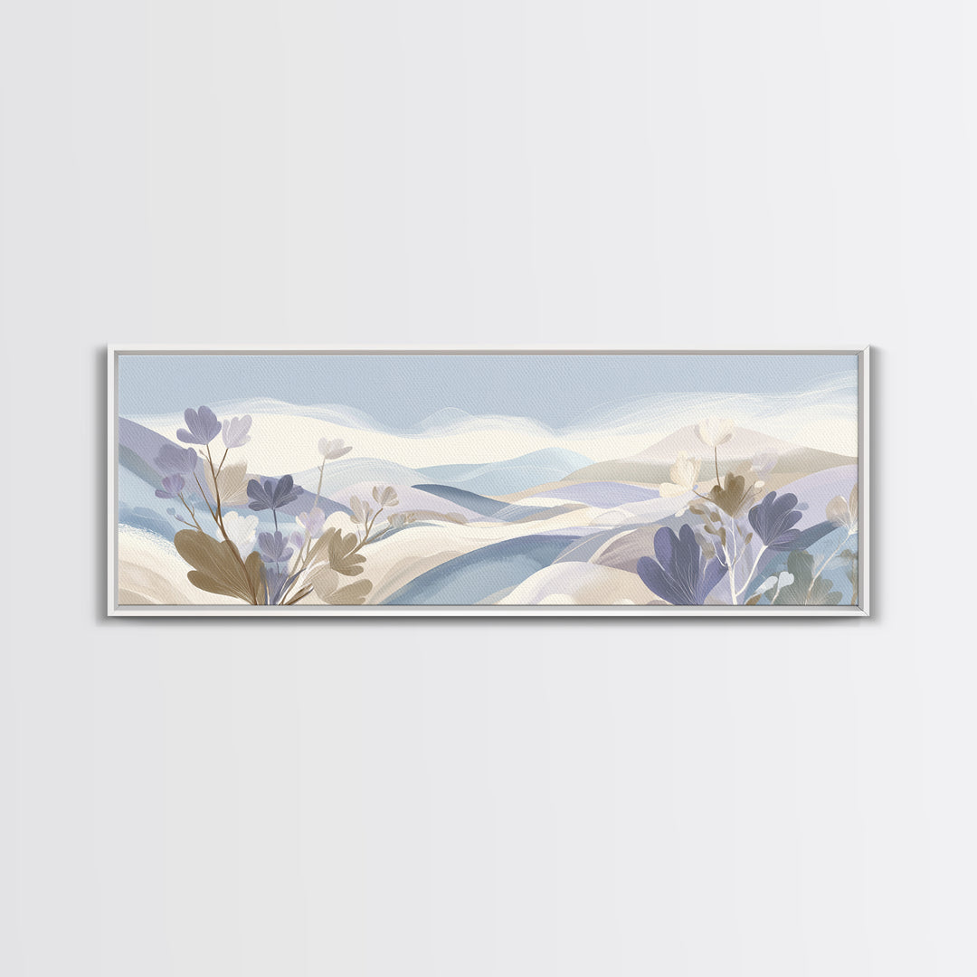 Soft Lavender Botanical Still Life Framed Canvas Print, Waiting Room Art, Soundwave Art, Waiting Room Decor, Fine Art, Calm, WRA-3x1-12