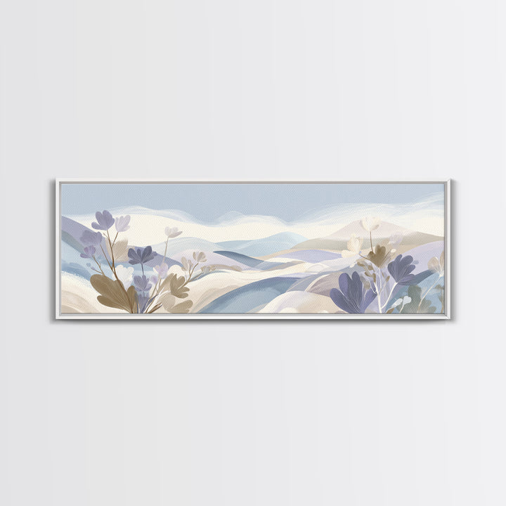 Soft Lavender Botanical Still Life Framed Canvas Print, Waiting Room Art, Soundwave Art, Waiting Room Decor, Fine Art, Calm, WRA-3x1-12